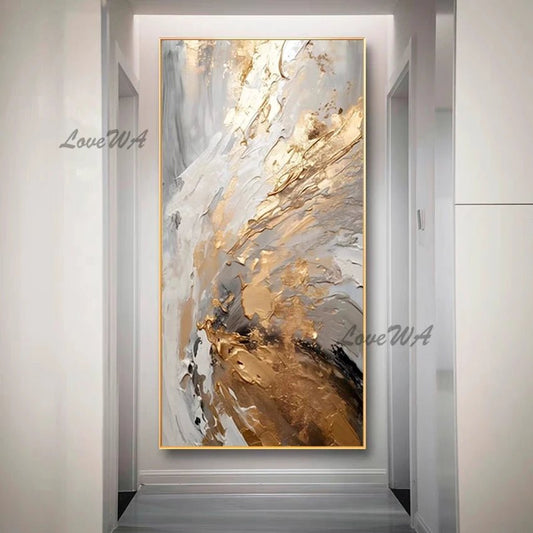 Large Size Group 1 Pcs Hand Painted Abstract Oil Painting on Canvas Wall Picture Art Living Room Home 1 Panel Wall Art Decor(No Frame) - Blu Lotus Boutique
