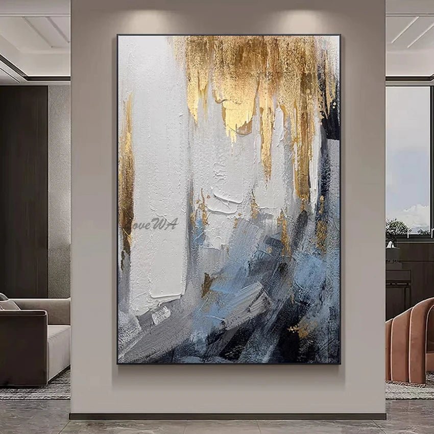 Large Size Group 1 Pcs Hand Painted Abstract Oil Painting on Canvas Wall Picture Art Living Room Home 1 Panel Wall Art Decor(No Frame) - Blu Lotus Boutique