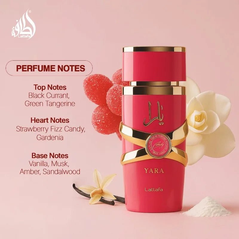 Lattafa Yara Candy Eau de Parfum Spray for Women 100ml Original Arab Perfumes Lasting Floral Fruity Fragrance Pheromone Perfume - Blu Lotus Boutique