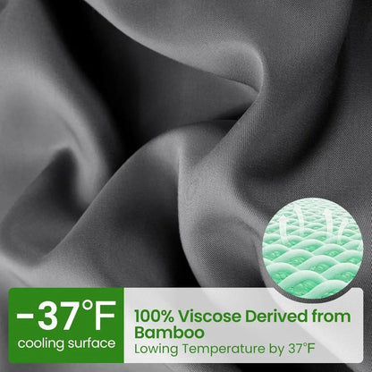 LBRO2M Cooling Bed Sheet 100% Viscose Derived from Bamboo Sheet Set Queen Size 6 Piece,16 Deep Pocket, 1800 TC Sheet Super Soft - Blu Lotus Boutique