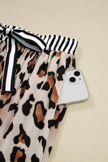 Leopard Colorblock Stripe Edge Shirt and Pants Paj - Blu Lotus Boutique