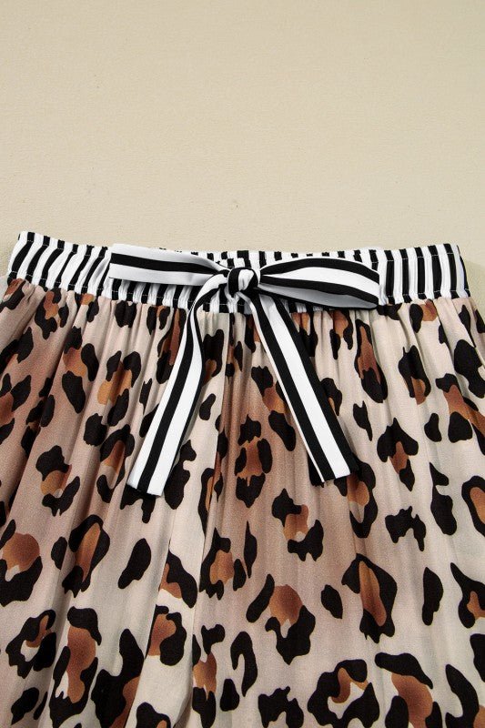 Leopard Colorblock Stripe Edge Shirt and Pants Paj - Blu Lotus Boutique