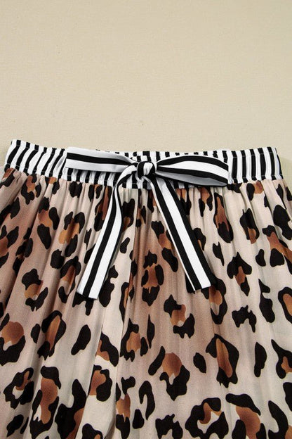 Leopard Colorblock Stripe Edge Shirt and Pants Paj - Blu Lotus Boutique