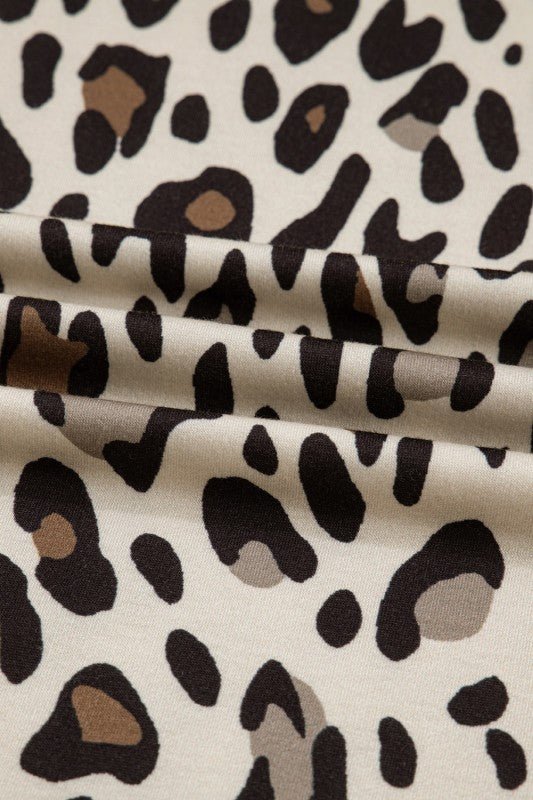 Leopard Wide Leg Cropped Pants - Blu Lotus Boutique