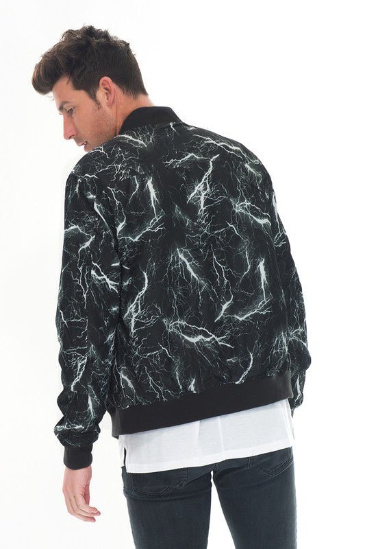Lightning Bomber Windbreaker - Blu Lotus Boutique