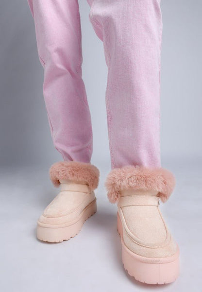 Linka Pin Buckle Detail Snow Boots - Blu Lotus Boutique