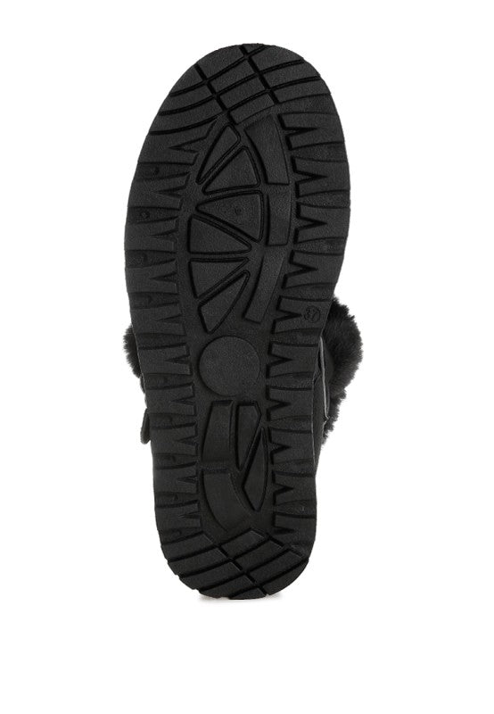 Linka Pin Buckle Detail Snow Boots - Blu Lotus Boutique