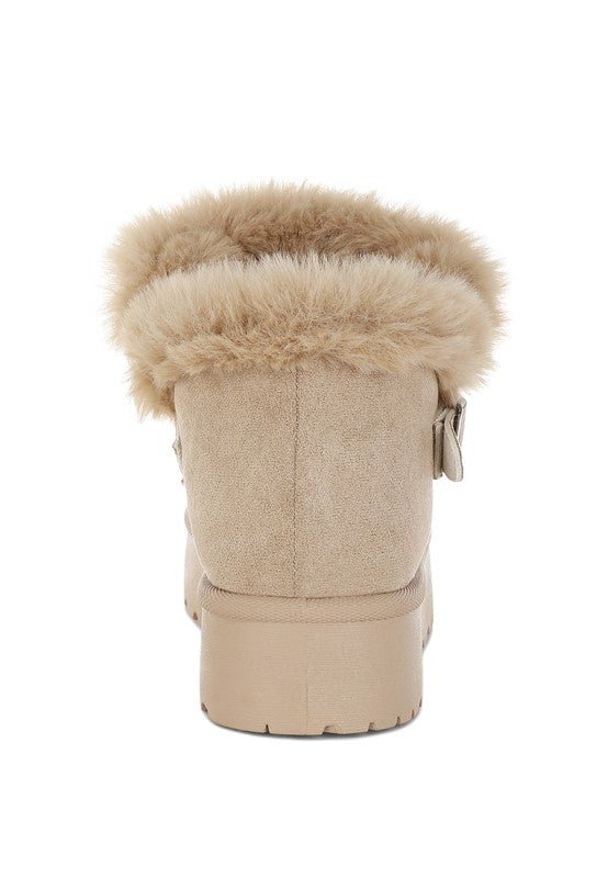 Linka Pin Buckle Detail Snow Boots - Blu Lotus Boutique