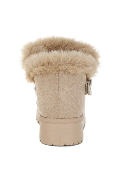 Linka Pin Buckle Detail Snow Boots - Blu Lotus Boutique