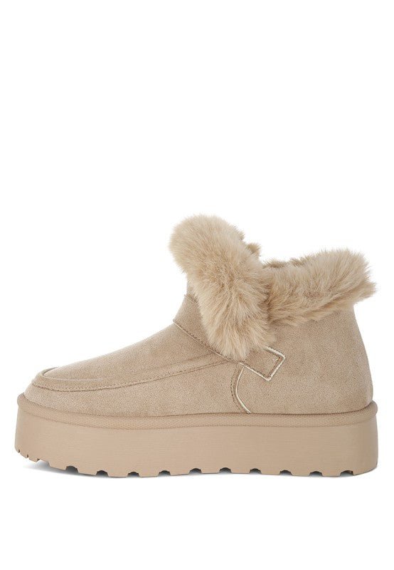 Linka Pin Buckle Detail Snow Boots - Blu Lotus Boutique