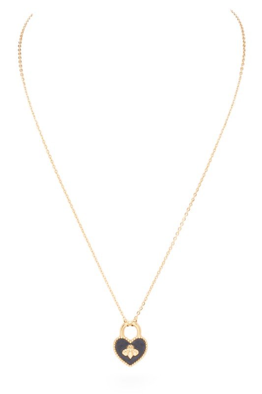 Locket Queen Bee Pendant Necklace - Blu Lotus Boutique