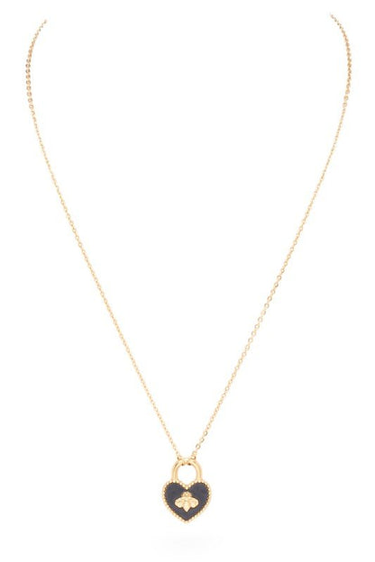 Locket Queen Bee Pendant Necklace - Blu Lotus Boutique