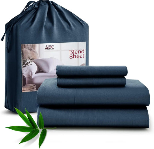 Lux Decor Bedsheet Set, Rayon Derived from Bamboo, Breathable & Soft, Hotel Luxury Silky Bedding - Blu Lotus Boutique