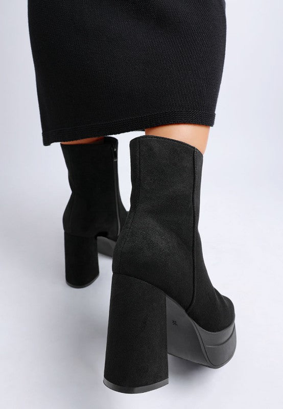 Maltese Soft Microfiber Block Heel Boots - Blu Lotus Boutique