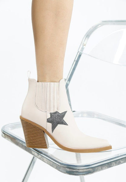 Melt Down Glitter Star Detail Chelsea Boots - Blu Lotus Boutique