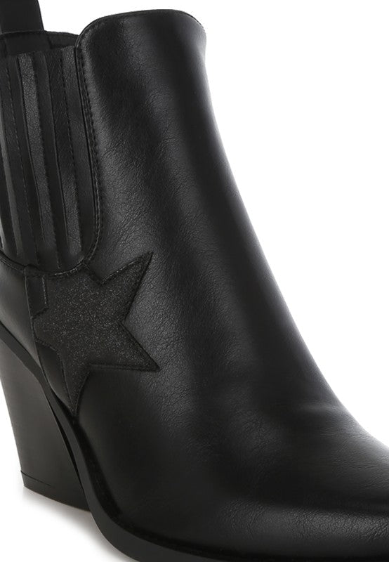 Melt Down Glitter Star Detail Chelsea Boots - Blu Lotus Boutique