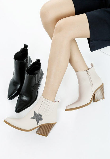 Melt Down Glitter Star Detail Chelsea Boots - Blu Lotus Boutique