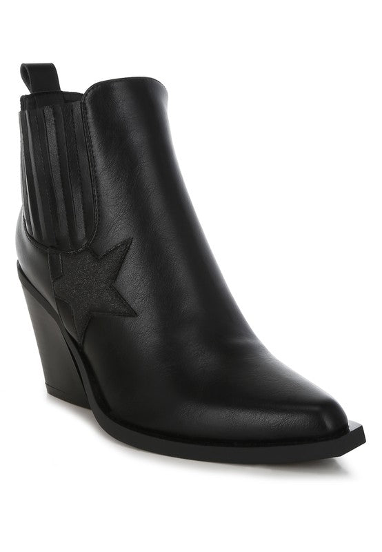 Melt Down Glitter Star Detail Chelsea Boots - Blu Lotus Boutique