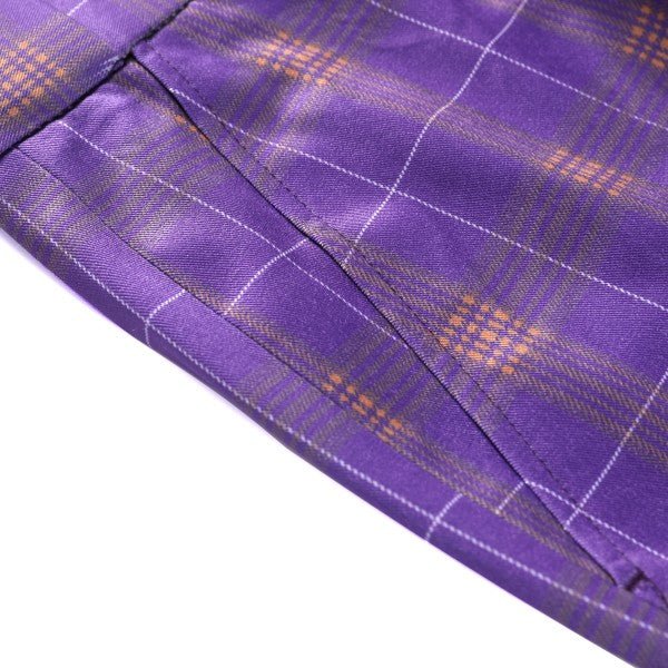 Mens 3 Piece Violet Plaid 2 Button Suit Set - Blu Lotus Boutique