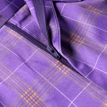 Mens 3 Piece Violet Plaid 2 Button Suit Set - Blu Lotus Boutique