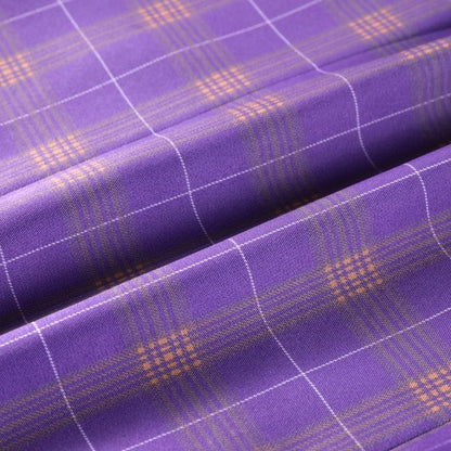 Mens 3 Piece Violet Plaid 2 Button Suit Set - Blu Lotus Boutique