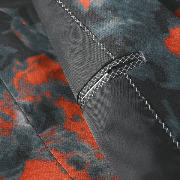 Mens Flame Pattern 1 Button Blazer Jacket - Blu Lotus Boutique