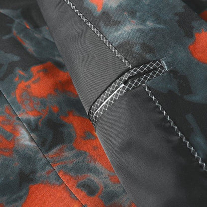 Mens Flame Pattern 1 Button Blazer Jacket - Blu Lotus Boutique