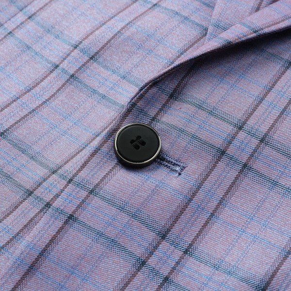 Mens Plaid 1 Button Blazer Jacket Style A - Blu Lotus Boutique