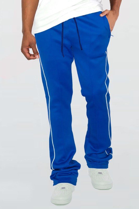 Mens Side Pipe Stacked Flare Pants - Blu Lotus Boutique