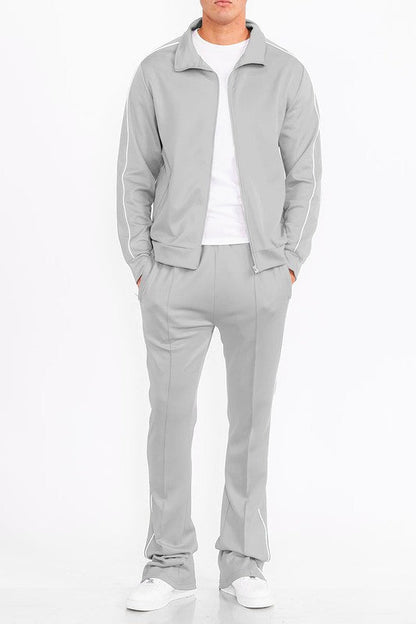 Mens Side Pipe Track Jacket - Blu Lotus Boutique