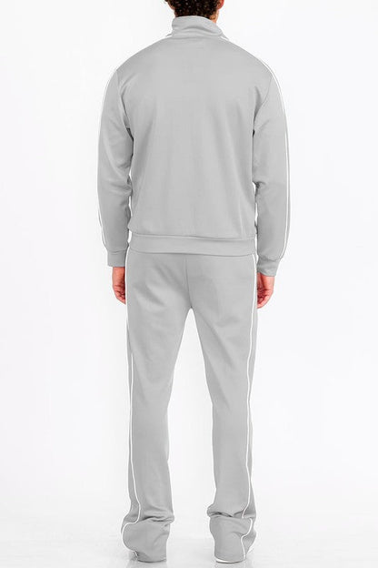 Mens Side Pipe Track Jacket - Blu Lotus Boutique