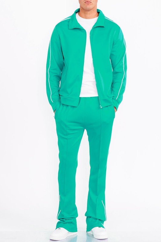 Mens Side Pipe Track Jacket - Blu Lotus Boutique