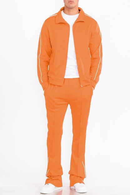 Mens Side Pipe Track Jacket - Blu Lotus Boutique