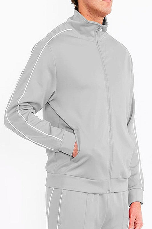 Mens Side Pipe Track Jacket - Blu Lotus Boutique