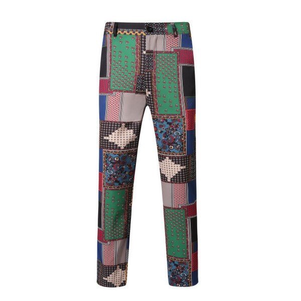 Mens Slim Fit 2 Piece Patterned Party Suit Set - Blu Lotus Boutique