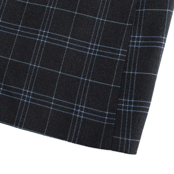 Mens Slim Fit Windowpane 1 Button Blazer Jacket - Blu Lotus Boutique