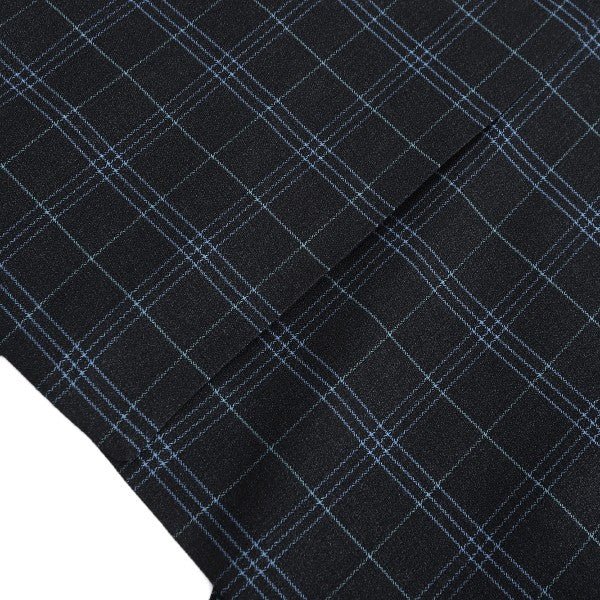 Mens Slim Fit Windowpane 1 Button Blazer Jacket - Blu Lotus Boutique