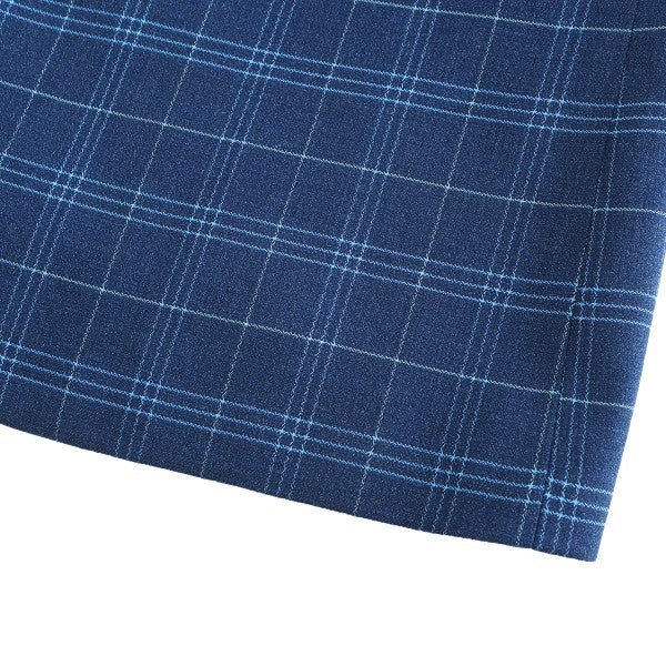 Mens Slim Fit Windowpane 1 Button Blazer Jacket - Blu Lotus Boutique