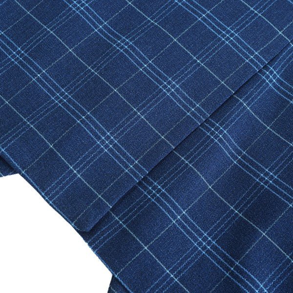 Mens Slim Fit Windowpane 1 Button Blazer Jacket - Blu Lotus Boutique