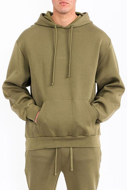 Mens Solid Tech Fleece Hoodie - Blu Lotus Boutique