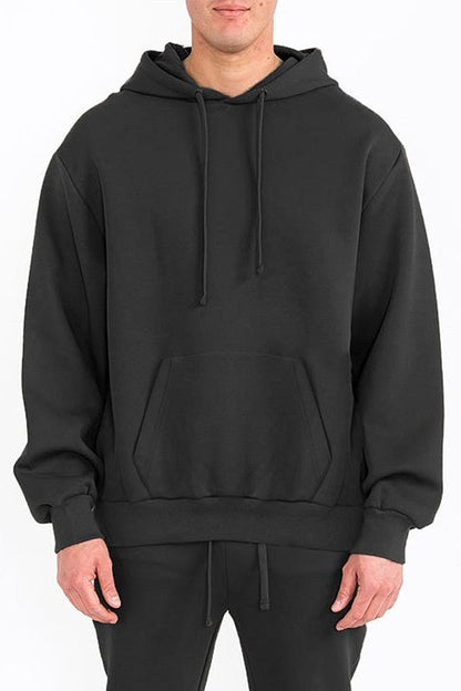 Mens Solid Tech Fleece Hoodie - Blu Lotus Boutique