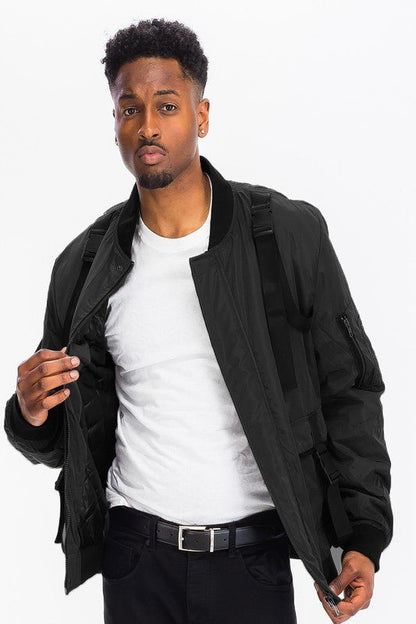 MENS UTILITY STRAP JACKET - Blu Lotus Boutique