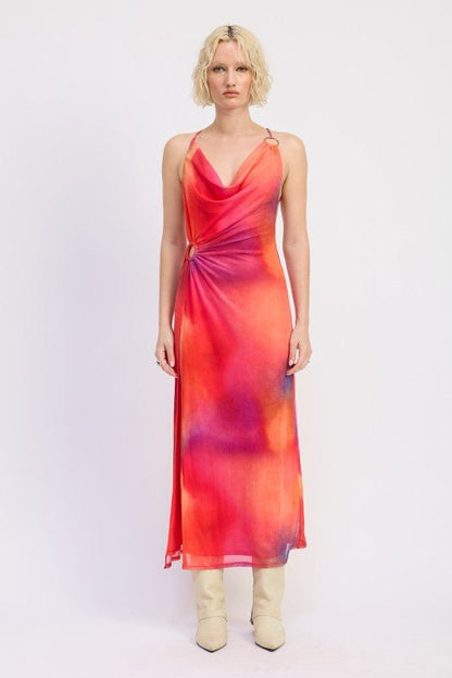 MESH CROSSBACK MAXI DRESS - Blu Lotus Boutique