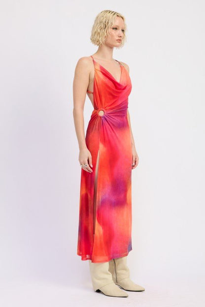 MESH CROSSBACK MAXI DRESS - Blu Lotus Boutique