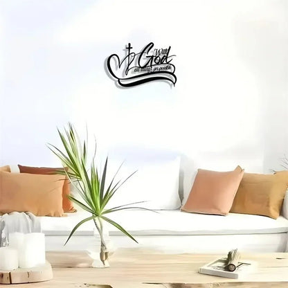 Metal Wall Art Modern Letter Silhouette Sign Sculptures Hanging Decoration for Bedroom Living Room Luxury Presents Wall Accents - Blu Lotus Boutique