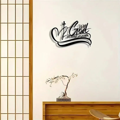 Metal Wall Art Modern Letter Silhouette Sign Sculptures Hanging Decoration for Bedroom Living Room Luxury Presents Wall Accents - Blu Lotus Boutique