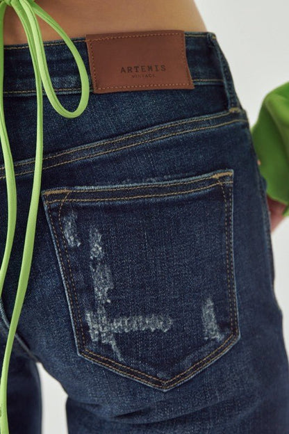 Mid Rise Stretch Super Flare Jeans - Blu Lotus Boutique