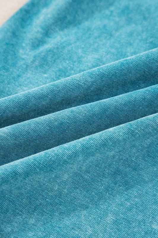 Mineral Wash High Waist Raw Hem Pants - Blu Lotus Boutique