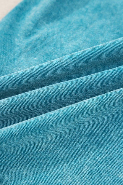 Mineral Wash High Waist Raw Hem Pants - Blu Lotus Boutique