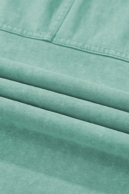 Mineral Wash Reverse Seam Drawstring Elastic Waist - Blu Lotus Boutique